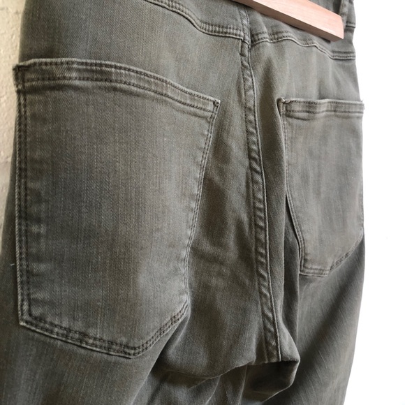 Zara Green Denim High Waist Skinny Sz 2 - Picture 6 of 7